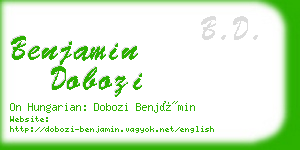 benjamin dobozi business card